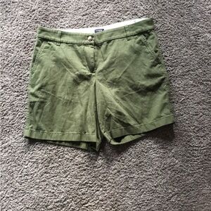 J. Crew Green Bermuda Shorts Classic Cotton Blend